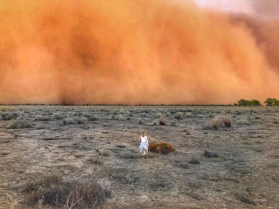 Severe weather dust storm in Australia